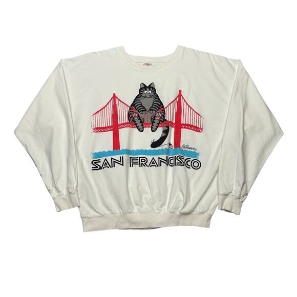 Crazy Shirts Other - VTG 80s Crazy Shirts Kliban Cat San Francisco Sweatshirt Med Project Hail Mary